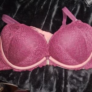 Victoria secret pink bra burgundy